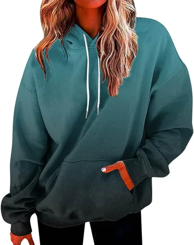 Miniatura 22 de Ceboyel Sudaderas de gran tamaño para mujer, teñido anudado, manga larga, sudaderas con capucha, ajuste holgado, ropa de moda para adolescentes