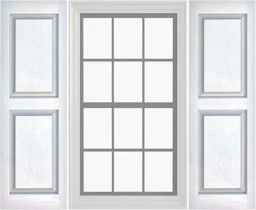 Miniatura 15 de Persianas de vinilo de panel elevado Pontiac Trail (1 par) 14.5"x31" - Cielo de noche azul marino Persianas de ventana para exteriores Incluye