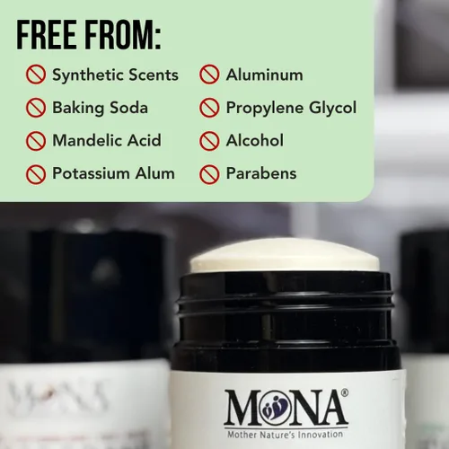 Miniatura 6 de MONA Brands - Desodorante natural para hombres sin aluminio, hipoalergénico, desodorante de magnesio para pieles sensibles, absorbe el sudor,