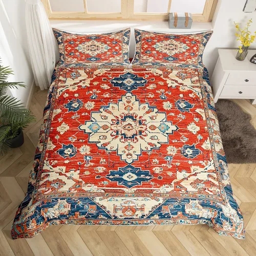 Miniatura 9 de Erosebridal Funda de edredón floral exótica tamaño Queen, juego de ropa de cama bohemio, funda de edredón tribal exótica floral bohemia, flores