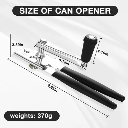 Miniatura 7 de Abrelatas comercial manual resistente con imán Extra Long Handles,Ergonomic Design Large Handheld Open Easy for Big Cans,Home Kitchens,Seniors &
