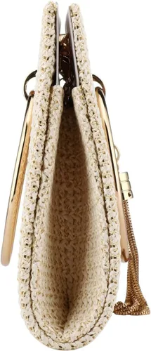 Miniatura 4 de Bolso de paja para mujer, bolso de mano cruzado de noche, bolso de mano para playa