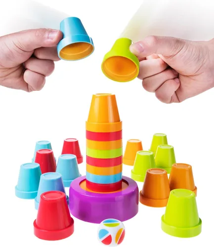 Miniatura 2 de Copa Slam, Speed and Color Matching Cups Kids and Family Game by blue orange Games para 2 a 4 jugadores. Recomendado para niños de 6 años en adelante