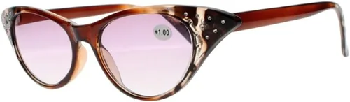 Miniatura 4 de Mujeres Cat Eye Diseñador Diamantes de imitación Protección UV Lente Tintado Lectores Sol Gafas de Lectura +1.00~+4.00