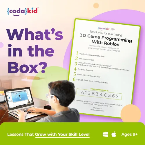 Miniatura 3 de CodaKid Roblox Coding, Award-Winning, Coding for Kids, Ages 9+ with Online Mentoring Assistance, Learn Computer Programming and Code Fun Games with