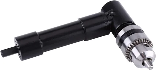 Miniatura 9 de Adaptador de taladro de ángulo recto Extensión de mandril de vástago hexagonal de 90 grados 0.315 in para taladros eléctricos