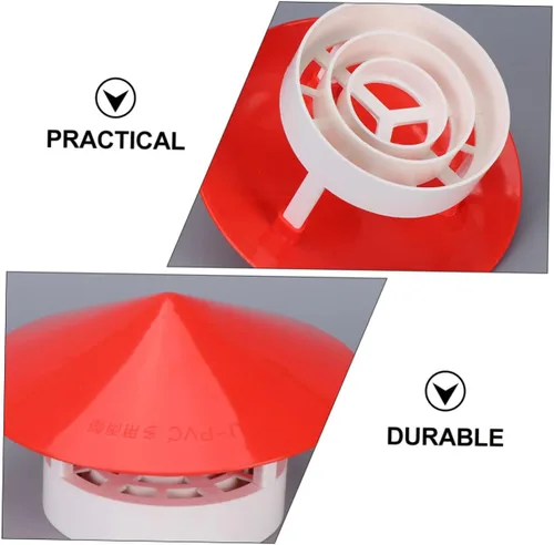 Miniatura 7 de MERRYHAPY 1pc impermeable Smokestack Cap Pvc cubierta de chimenea para protección contra el tiempo embudo protector para ventilación de techo