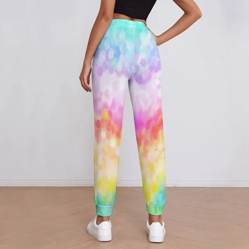 Miniatura 3 de Painted Rainbow Casual Sweatpants for Women High Waisted Jogger Pants Sport Trousers with Pockets