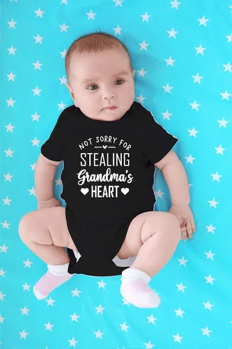 Miniatura 9 de CBTwear Not Sorry for Stealing Grandma's Heart – Ropa de bebé – Divertido body para recién nacido para niños y niñas