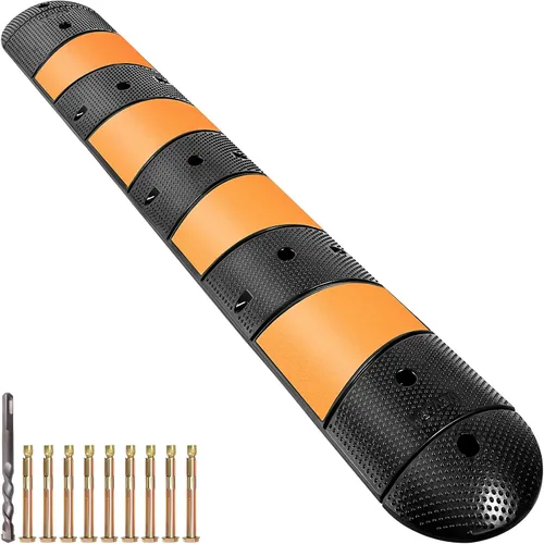Miniatura 10 de VEVOR Golpe de velocidad de goma (paquete de 2) – 6 pies resistente 22,000 libras de capacidad para carretera y entrada, 72.8 x 12.2 x 2.2 pulgadas