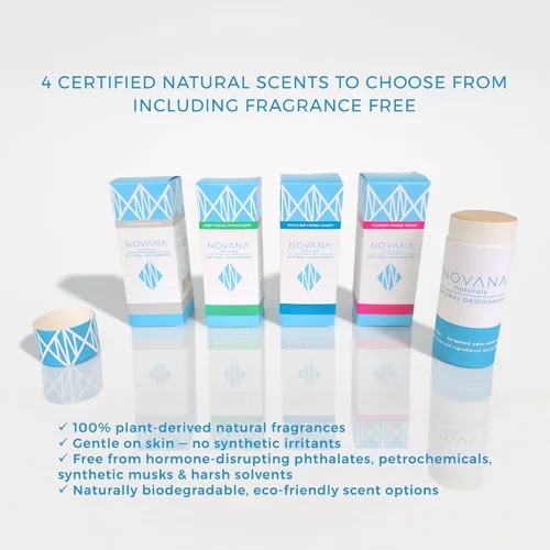 Miniatura 4 de Desodorante natural, 100% de origen natural, sin aluminio, tubo a base de plantas, sin plástico, protección contra olores de larga duración, suave