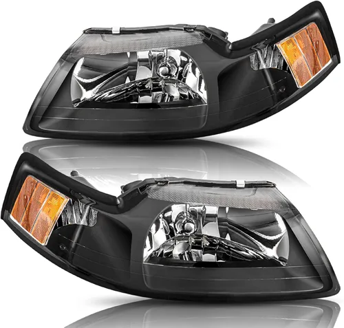 Miniatura 13 de Conjunto de faros BRYGHT Compatible con [Todos los modelos] 08-14 Ford E150 E250 08-21 E350 E450 Super Duty Faros de repuesto con carcasa cromada