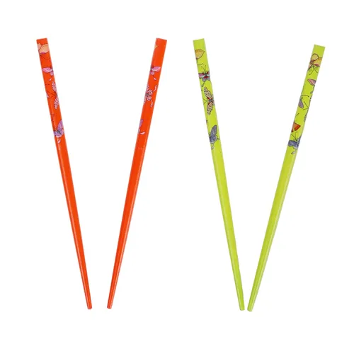 Miniatura 9 de Juego de 4 palillos para el cabello con mariposas, color blanco y negro