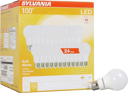 Miniatura 16 de Sylvania Bombilla LED, equivalente a 60 W A19, eficiente 8.5 W, base media, acabado esmerilado, 800 lúmenes, blanco suave, paquete de 4 (73888)