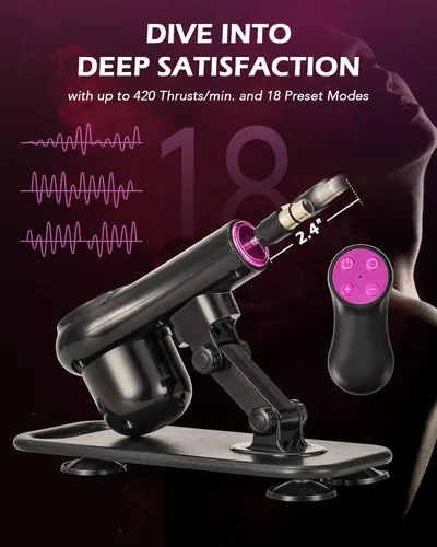 Miniatura 2 de SENSUA Máquina sexual automática, máquina de consolador de empuje con 6 accesorios y control remoto para mujeres, hombres, parejas, juguetes