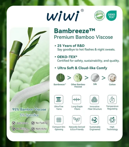 Miniatura 7 de WiWi Camisones de viscosa de bambú para mujer, camisa de dormir de manga corta con cuello en V, camisón de talla grande S-4X