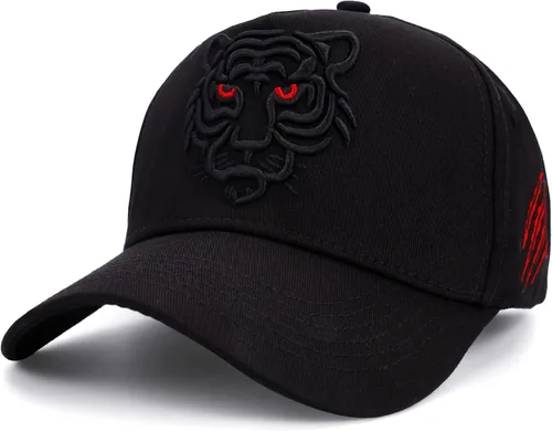 Miniatura 7 de Gorra de béisbol de tigre para papá, gorra de camionero bordada con animal ajustable, gorra de golf y tenis para hombres y mujeres