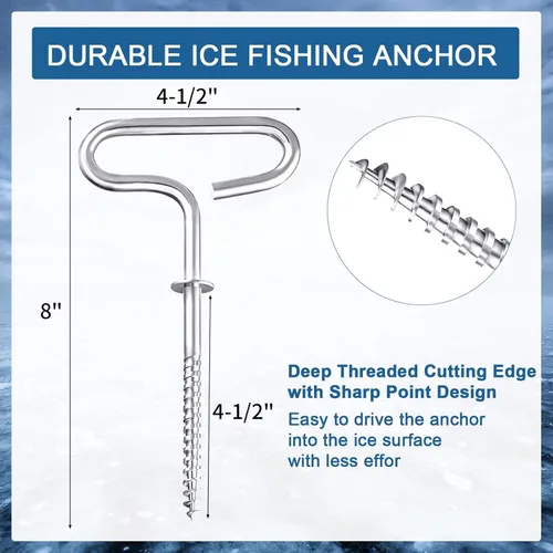 Miniatura 2 de Ice Anchor Drill Adapter, Ice Fishing Shelter Accessories, Universal for Ice Anchors