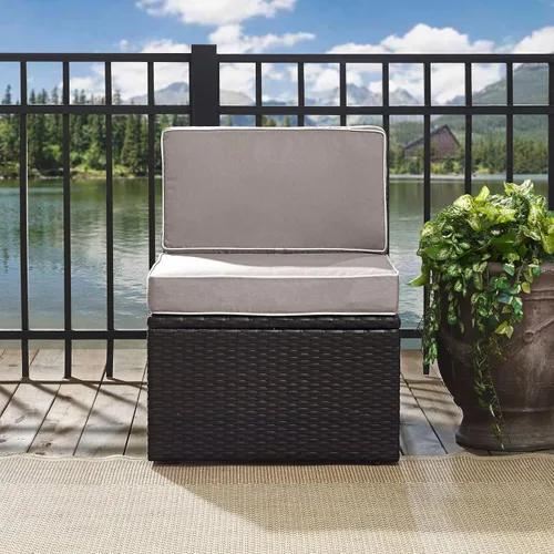 Miniatura 6 de Crosley Furniture Palm Harbor - Silla seccional para exteriores sin brazos, sillas de mimbre para patio, porche, terraza, patio trasero