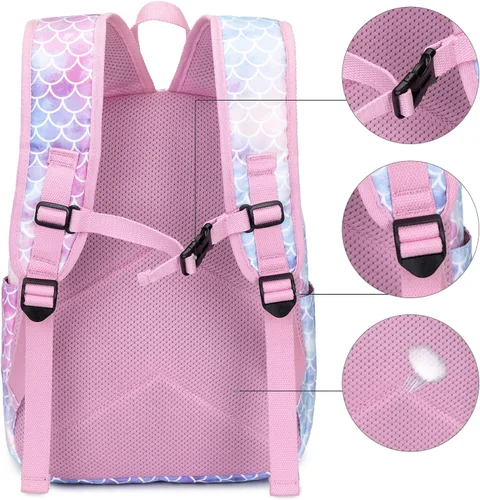 Miniatura 7 de CAMTOP Juego de morral y lonchera para niñas de preescolar y primaria