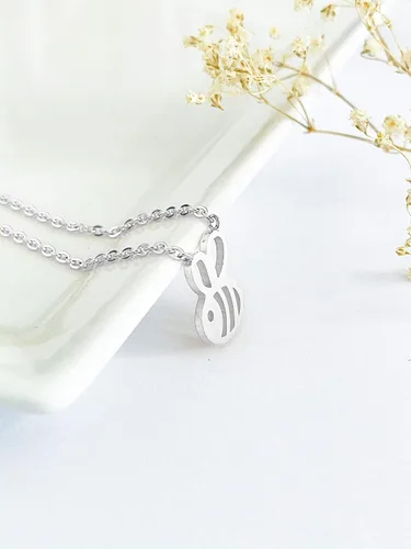 Miniatura 4 de Altitude Boutique Collar de abejorro, collar de colmena de abeja de miel para mujer (plata, dorado), Metal