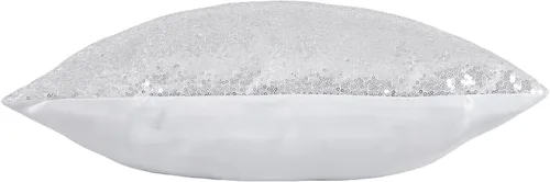 Miniatura 7 de Poise3EHome Fundas de almohada de lentejuelas de 18 x 18 pulgadas, fundas de almohada decorativas plateadas para sofá, cama, sala de estar, Navidad