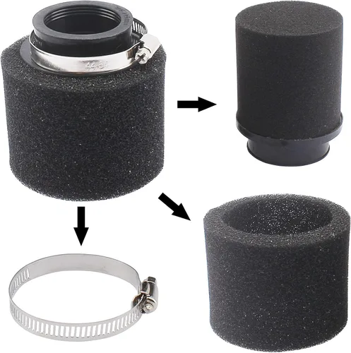 Miniatura 5 de 2 unidades universales de 1.732 in 1.772 in 1.811 in negro doble espuma filtro de rendimiento para 50cc - 90cc 110cc 125cc ATV Quad Scooter Go Kart
