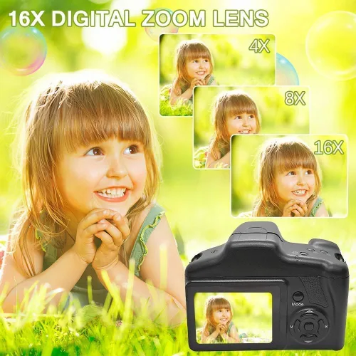 Miniatura 3 de Cámara digital de 16 MP estilo mini SLR cámara compacta con LCD de 2.4 pulgadas, zoom 16X, sensor CMOS - Cámara de vlogging para fotografía