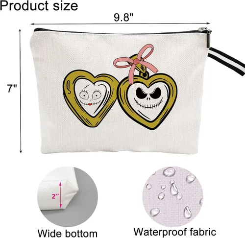 Miniatura 2 de Bolsa de maquillaje inspirada para mujer, bonita bolsa de cosméticos para amigos y familia, bolsa de aseo de viaje, bolsa de cosméticos portátil