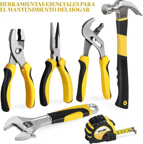 Miniatura 6 de TOPLINE Juego de herramientas para el hogar de 467 piezas para mecánicos, bolsa de herramientas de 16 pulgadas con kit de herramientas para el hogar
