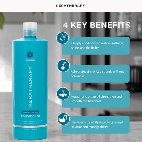 Miniatura 4 de Keratherapy Acondicionador de humedad con infusión de queratina, 33.8 fl. oz., 33.8 fl oz - Acondicionador hidratante e hidratante para cabello seco