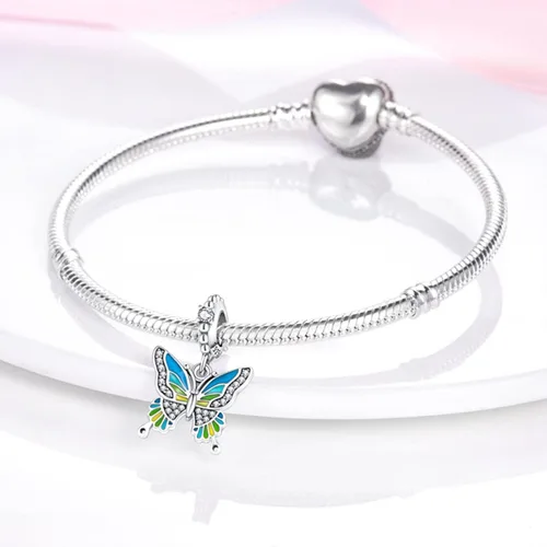 Miniatura 94 de MULA - Dijes de plata de ley 925 para pulseras y collares, colgantes de letras para la familia, cuentas de viaje en avión, dijes de árbol