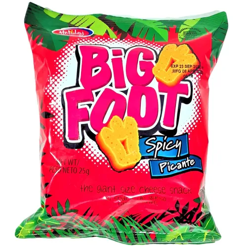 Holiday Big Foot Bocadillos Gigantes de Queso Picantes Crujientes de Maíz Inflado Tamaño Fiesta Bolsa de 0.8 oz Paquete de 12