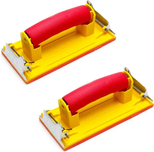 Miniatura 11 de Utoolmart Lijadora de mano con mango, soporte para papel de lija para madera, paneles de yeso, pulido de metal, 1 unidad Rojo (red 1pcs)