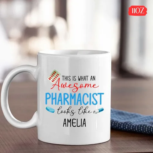Miniatura 4 de This Is What An Awesome Pharmacist Looks Like taza, taza de farmacéutico personalizada, taza de café farmacéutico para farmacéutico, taza