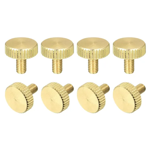 Miniatura 16 de uxcell Tornillos moleteados para pulgar, pernos planos de latón M3x10mm, sujetadores para PC, electrónicos, mecánicos, 8