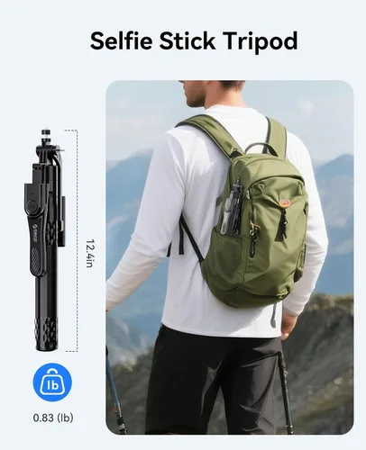 Miniatura 7 de ORICO Trípode de teléfono de 69 pulgadas, trípode para selfie stick para iPhone con control remoto inalámbrico, soporte giratorio de 360°