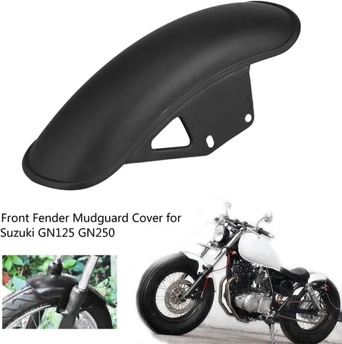 Miniatura 6 de Protector delantero de la aleta del fango de la motocicleta para GN125 GN250 negro metal guardabarros cubierta resistente protección todoterreno