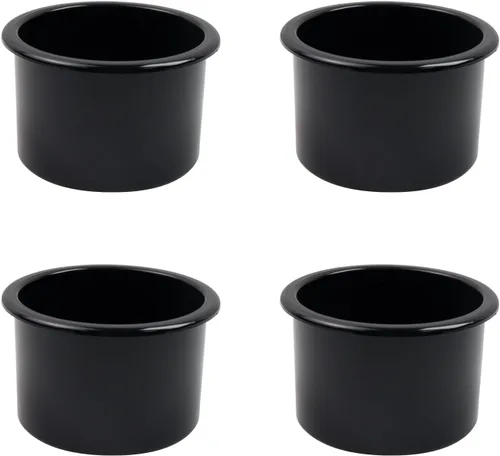 Miniatura 20 de Dnyta 4 piezas de 3.8 x 2.6 pulgadas de plástico negro para asiento de automóvil, soporte de vaso de repuesto para sofá, barco, camión, automóvil