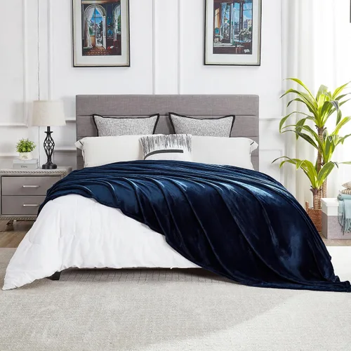 Miniatura 44 de Dreamnine Manta extrasuave, vellón de felpa, silla, sofá, 50 x 60 pulgadas, franela de terciopelo, ligera, mullida, microfelpa, decorativa, cálida