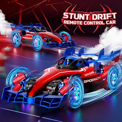 Miniatura 2 de Coches de Control Remoto, Camiones RC de Acrobacias de 2.4GHz para Niños, Niños y Adultos, Camión RC Monstruo 1:12 Todo Terreno con Luz y Música