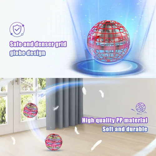 Miniatura 5 de XINHOME - Juguetes de bola de orbe volador con forma de globo, mini dron con controlador de mano, boomerang mágico que gira y sobrevuela, controlado