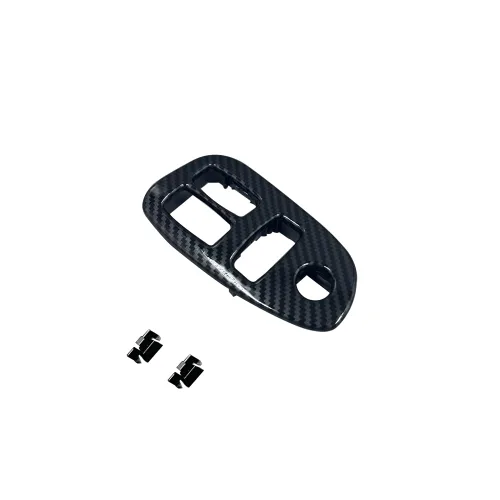 Miniatura 3 de 1 par de paneles de interruptor de ventana de fibra de carbono con clips compatibles con Chevy Camaro 1993-2002