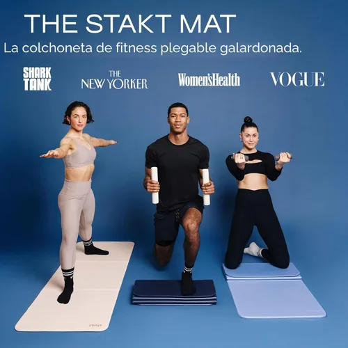 Miniatura 2 de Stakt La esterilla plegable original de yoga, tapete premium de fitness y multiusos con superficie antideslizante, portátil y ligera