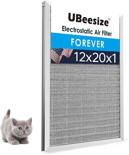 Miniatura 34 de UBeesize 20x25x1 Filtro de aire electrostático reutilizable para HVAC y aire acondicionado, filtro para estufa, MERV 8, lavable, dura toda la vida