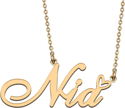 HUAN XUN Collares personalizados con dije de inicial para mujeres y niñas en oro y plata, Acero inoxidable, Acero inoxidable
