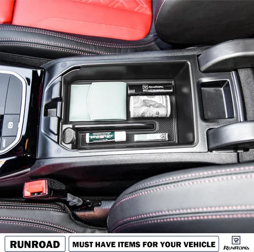 Miniatura 5 de RUNROAD Bandeja organizadora de consola central compatible con BMW X3 G01 2018-2024 y para accesorios BMW X4 G02 2019-2025, inserción de caja