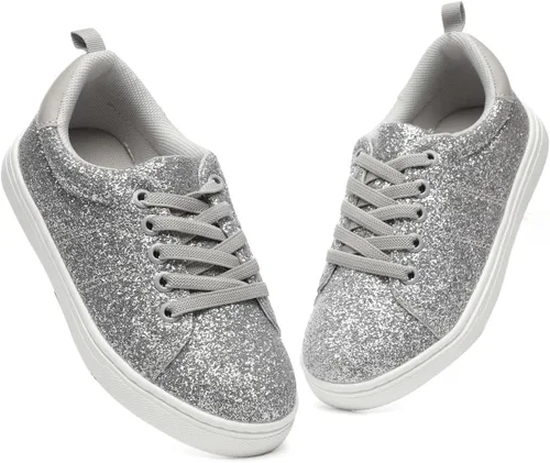 Bernal Zapatos deportivos con purpurina brillante para niñas, zapatos para caminar para niñosniños, zapatos casuales para la escuela (bebéniño