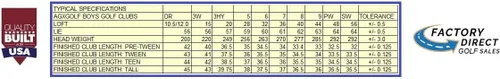 Miniatura 2 de Juego de hierros Magnum All Graphite Series para niños: con 3 hierros híbridos + hierros 5, 6, 7, 8 y 9 + PW + cuña de arena adicional fabricada