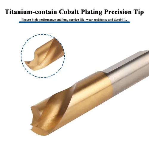 Miniatura 5 de 3 brocas de soldadura por puntos, broca de corte de soldadura de acero cobalto de alta velocidad con revestimiento de titanio de 1/4 de pulgada